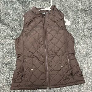 Elegant Brown Quilted Vest for Women